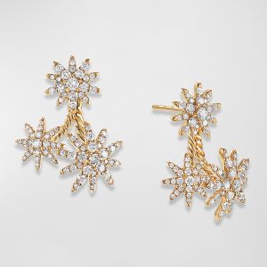 18k Diamond Starburst Cluster Earrings- sku198050001