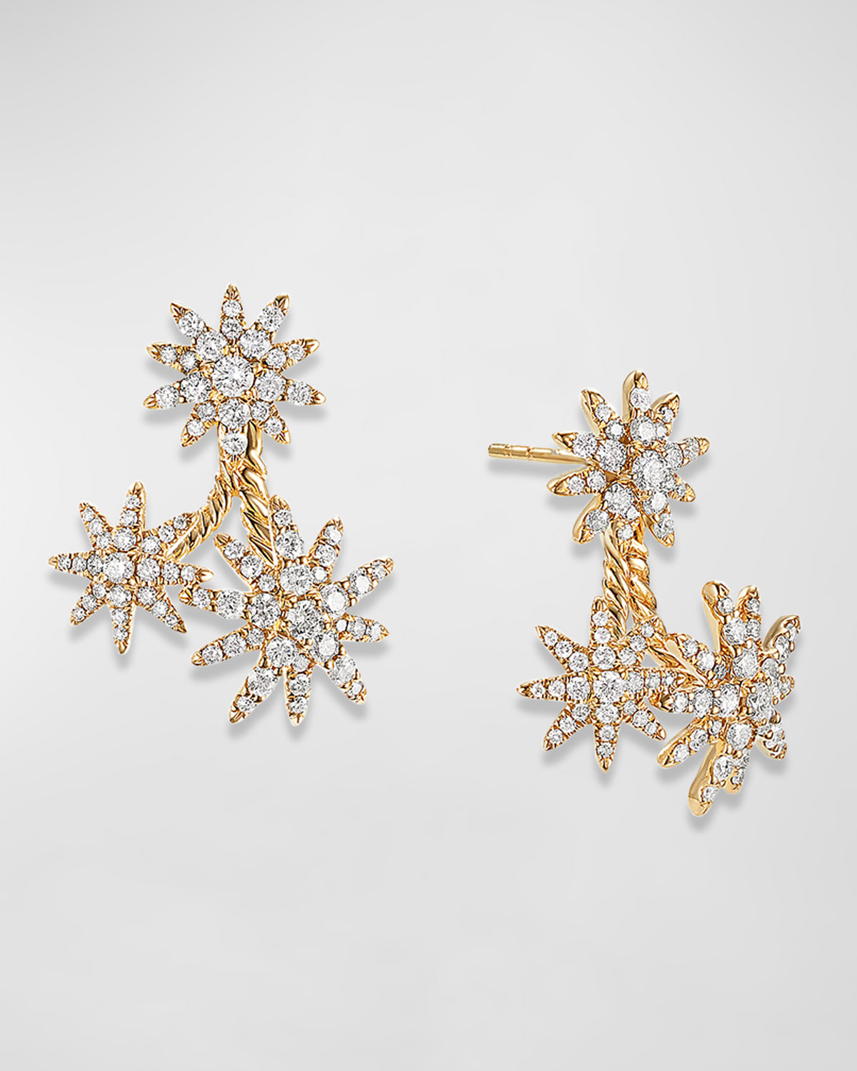 18k Diamond Starburst Cluster Earrings- sku198050001