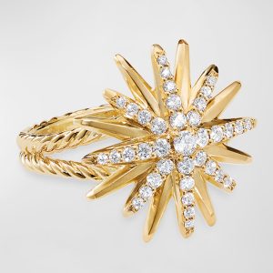 Starburst Ring in 18K Yellow Gold with Diamonds, Size 6- sku198040003