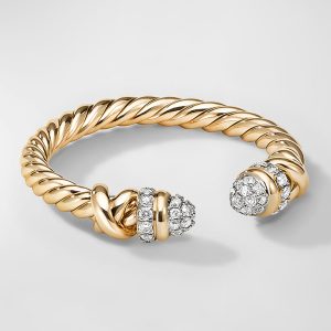 Petite Helena Open Ring with Diamonds in 18K Gold, 2.5mm, Size 6- sku200240943