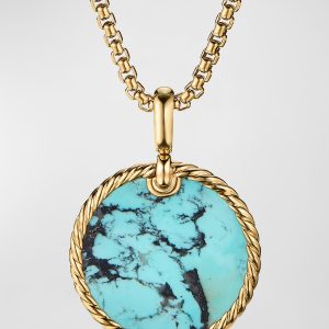 DY Elements Disc Pendant in 18K Gold, 24mm- sku200381201