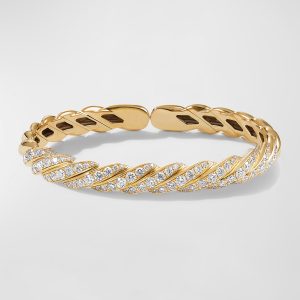 Paveflex Bracelet with Diamonds in 18K Gold, 7.5mm, Size M- sku201180040