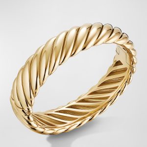 Sculpted Cable Bracelet in 18K Gold, 17mm, Size M- sku201180070
