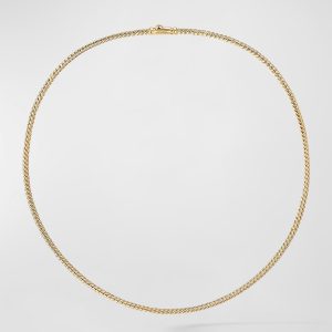 Sculpted Cable Necklace in 18K Yellow Gold, Large- sku202100041