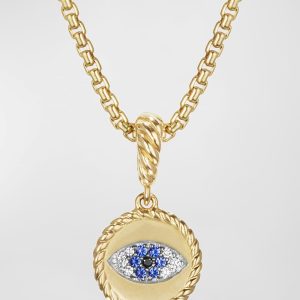 Evil Eye Pendant with Diamonds in 18K Gold, 18.8mm- sku206930032