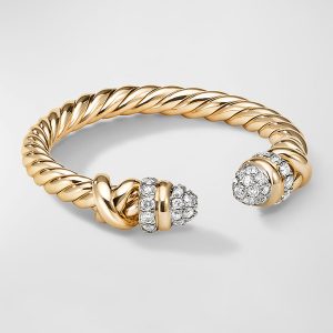 Petite Helena Open Ring with Diamonds in 18K Gold, 2.5mm, Size 8- sku210102234