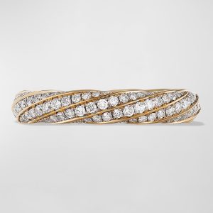 Cable Edge Ring in 18K Gold, 4mm, Size 7- sku211644166