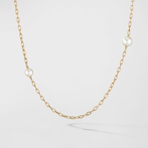 3mm DY Madison Pearl Necklace PE 18K- sku211483041