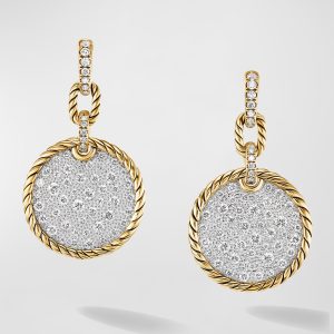 Elements Earrings in 18K Gold with Diamonds, 1.5"- sku214371701