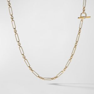 Lexington Chain Necklace with Diamonds in 18K Gold, 4.5mm, 16"L- sku216680041