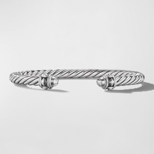 5mm Renaissance Cable Bracelet in Blackened Silver- sku215143451