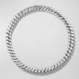 Sculpted Cable Necklace in Silver, 14mm- sku215291935