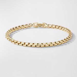 Box Chain Bracelet in 18K Gold, 4mm- sku215671348