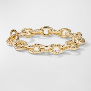 Oval Link Chain Bracelet in 18K Gold, 12mm- sku215940048