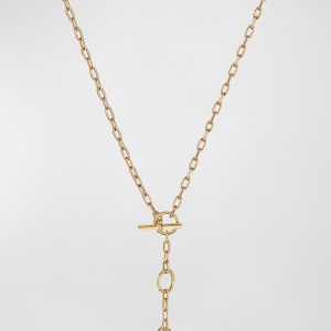 Madison 3-Ring Chain Necklace in 18K Gold, 3.9mm, 18-20"L- sku215660181