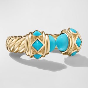 Renaissance Ring with Gemstones in 18K Gold, 6.5mm, Size 7- sku218450029