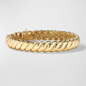 Sculpted Cable Bracelet in 18K Gold, 8.5mm, Size M- sku219340107