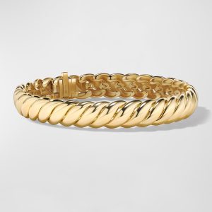 Sculpted Cable Bracelet in 18K Gold, 8.5mm, Size S- sku219340109