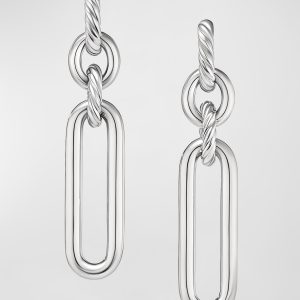 Lexington Double Link Drop Earrings in Silver, 2"L- sku218661145