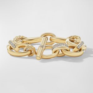 Mercer Bracelet with Diamonds in 18K Gold, 20-25mm, Size S- sku221390146