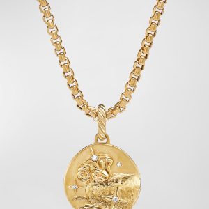Amulet with Diamonds in 18K Gold, 28.7mm- sku223050312