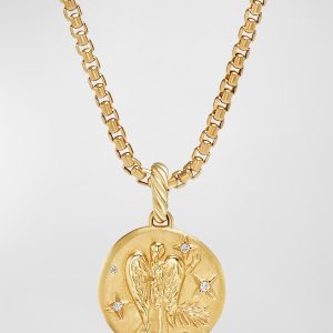 Amulet with Diamonds in 18K Gold, 28.7mm- sku223040198