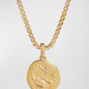 Amulet with Diamonds in 18K Gold, 28.7mm- sku223040186