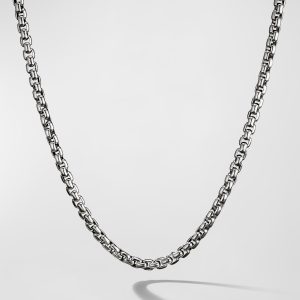 Box Chain Necklace in Silver, 4.8mm, 18"L- sku223050276
