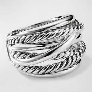 Crossover Ring in Silver, 17mm, Size 9.5- sku223040171