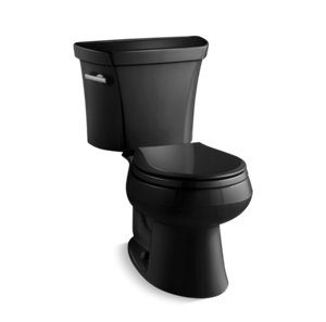 Wellworth® Two-piece round-front 1.28 gpf toilet with tank cover locks - K-3997-T-7
