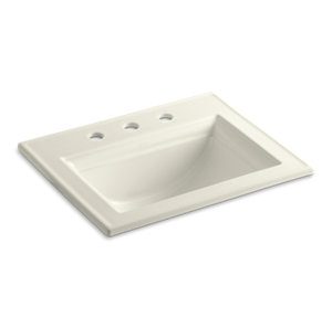 Memoirs® Stately Drop-in bathroom sink with 8" widespread faucet holes - K-2337-8-96