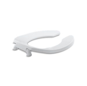Lustra Round-front toilet seat with check hinge - K-4680-C-0