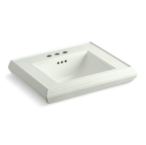 Memoirs® Pedestal/console table bathroom sink basin with 4" centerset faucet holes - K-2239-4-NY