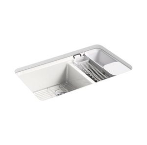 Riverby® 33" undermount double-bowl workstation kitchen sink - K-8669-5UA3-FF