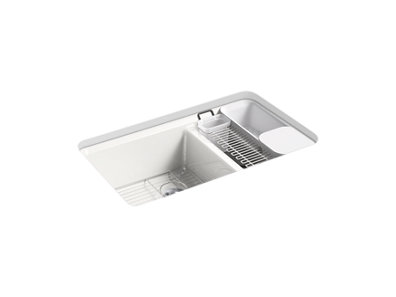 Riverby® 33" undermount double-bowl workstation kitchen sink - K-8669-5UA3-FF