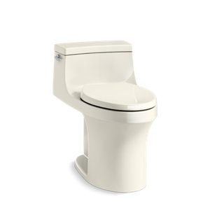 San Souci® One-piece compact elongated toilet with concealed trapway, 1.28 gpf - K-5172-96