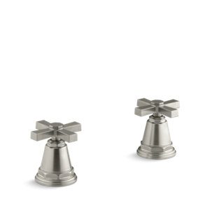 Pinstripe® Pure Deck-mount high-flow bath valve trim with cross handles, handles only, valve not included - K-T13141-3A-BN