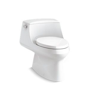 San Raphael® One-piece elongated toilet with skirted trapway, 1.28 gpf - K-3722-0