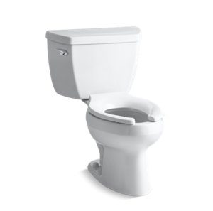 Wellworth® Classic Two-piece elongated 1.6 gpf toilet with tank cover locks, less seat - K-3505-T-0