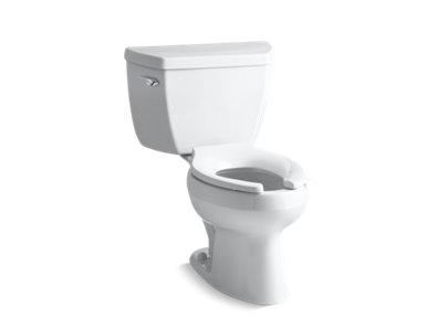 Wellworth® Classic Two-piece elongated 1.6 gpf toilet with tank cover locks, less seat - K-3505-T-0