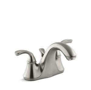 Forté® Centerset bathroom sink faucet with sculpted lever handles - K-10270-4-BN