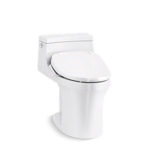San Souci® Comfort Height® One-piece compact elongated chair height 1.28 gpf toilet with concealed trapway and hidden cord design - K-5172-HC-0