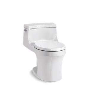 San Souci® One-piece round-front 1.28 gpf toilet with slow-close seat - K-4007-0