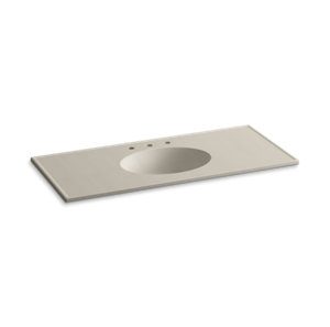 Ceramic/Impressions® 49" Vitreous china vanity top with integrated oval sink - K-2891-8-G85