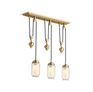 Artifacts® Three-light adjustable linear chandelier - K-22659-CH03-BGL