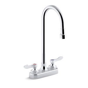 Triton® Bowe® 1.0 gpm centerset bathroom sink faucet with aerated flow, gooseneck spout and lever handles, drain not included - K-400T70-4AKA-CP