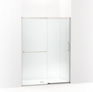 Elate Sliding shower door, 70-1/2" H x 50-1/4 - 53-5/8" W, with 1/4" thick Crystal Clear glass - K-707607-6L-MX