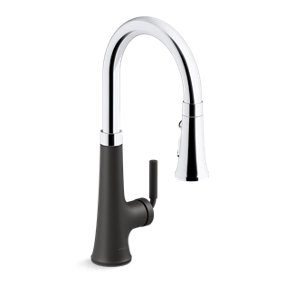 Tone® Pull-down kitchen sink faucet with three-function sprayhead - K-23764-CBL