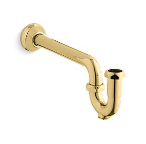 Adjustable P-trap with long tubing outlet, 1-1/4" x 1-1/4" - K-9018-PB