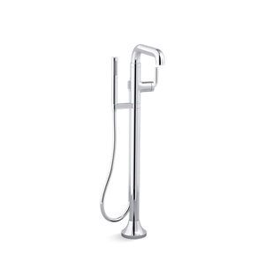 Tone® Floor-mount bath filler trim with handshower - K-T27424-4-CP